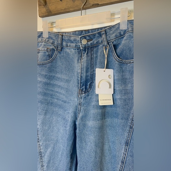 Commense Blue Flare Wide Leg Jeans - Picture 3 of 7